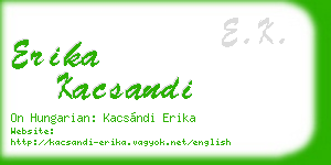 erika kacsandi business card