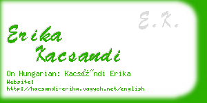 erika kacsandi business card